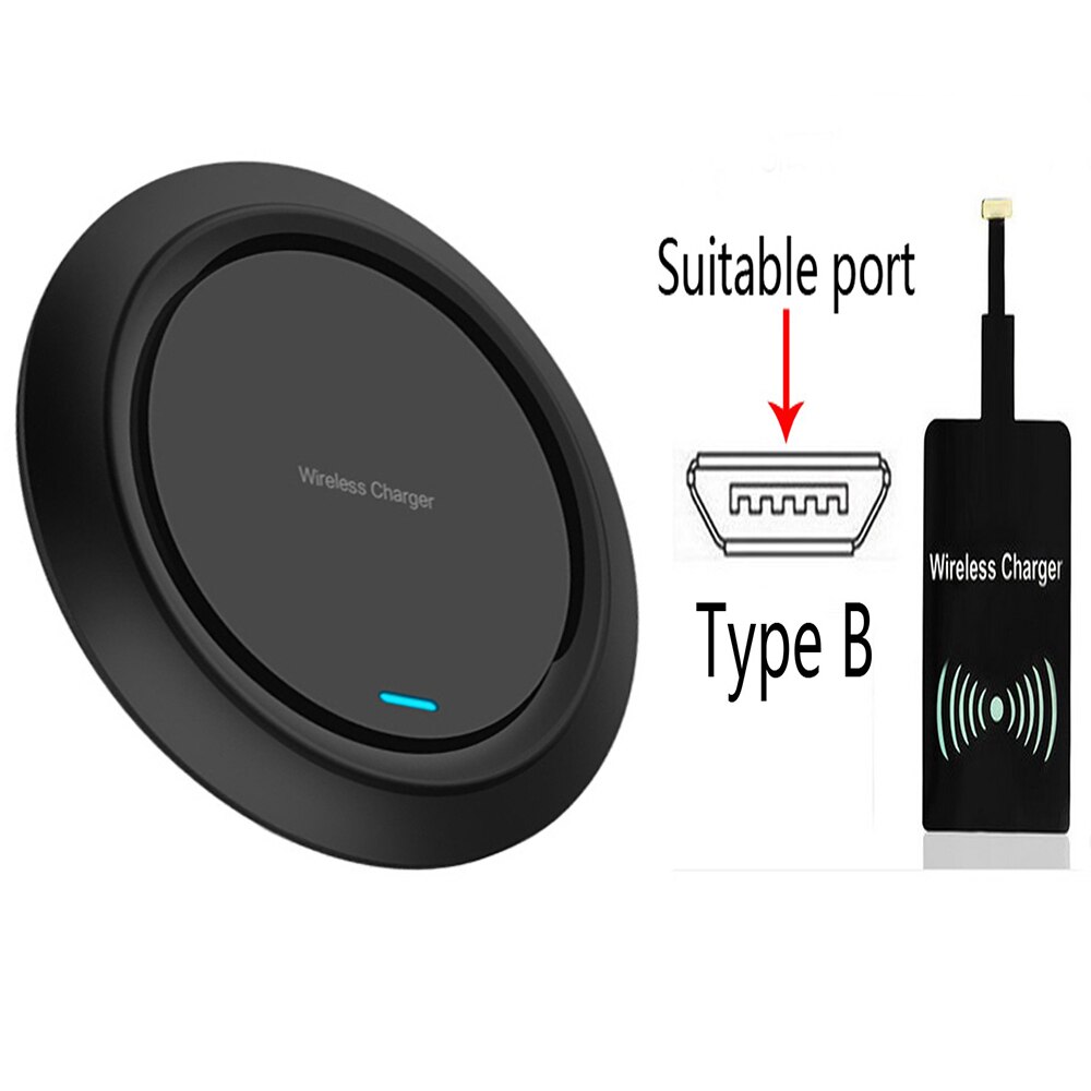 QC 10W Qi Drahtlose Ladegerät Empfänger Adapter Kit Für iPhone 12 11 7 6 5 4s Wireless Charging Pad rezeptor Für Samsung Note9 S20 S9: Type-B Kit