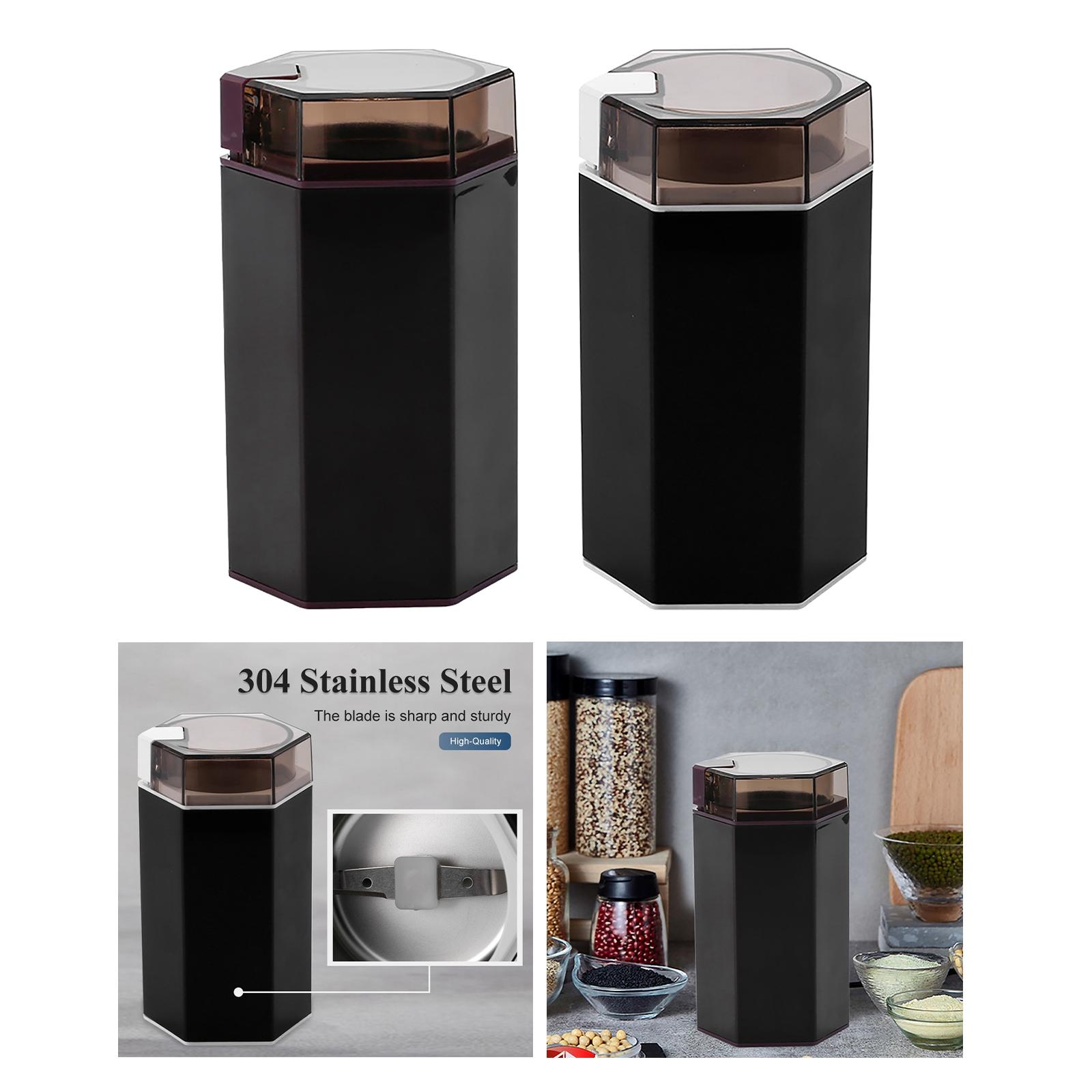 Countertop Electric Coffee Grinder Compact Size Spice Mill 304 Stainless Steel Blade for Herbs Coffee Espresso Latte Home