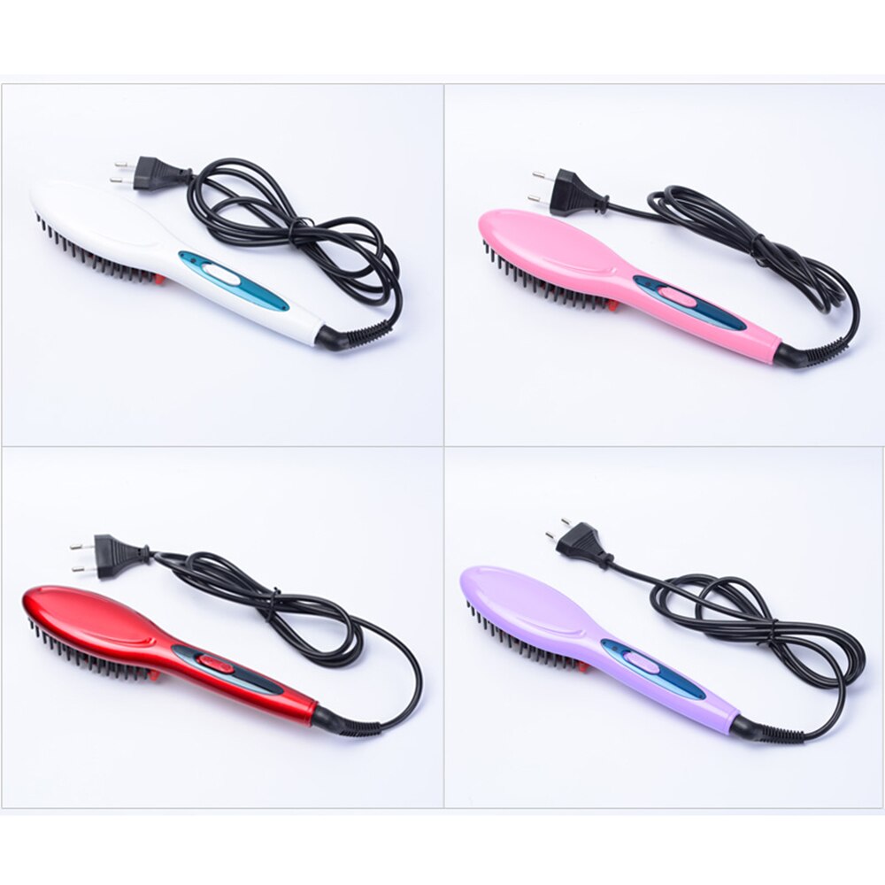 Hottest Ceramic Electric Hair Straightening Brush Hair Straightener Comb Girls Ladies Wet & Dry Hair Care Styling Tools
