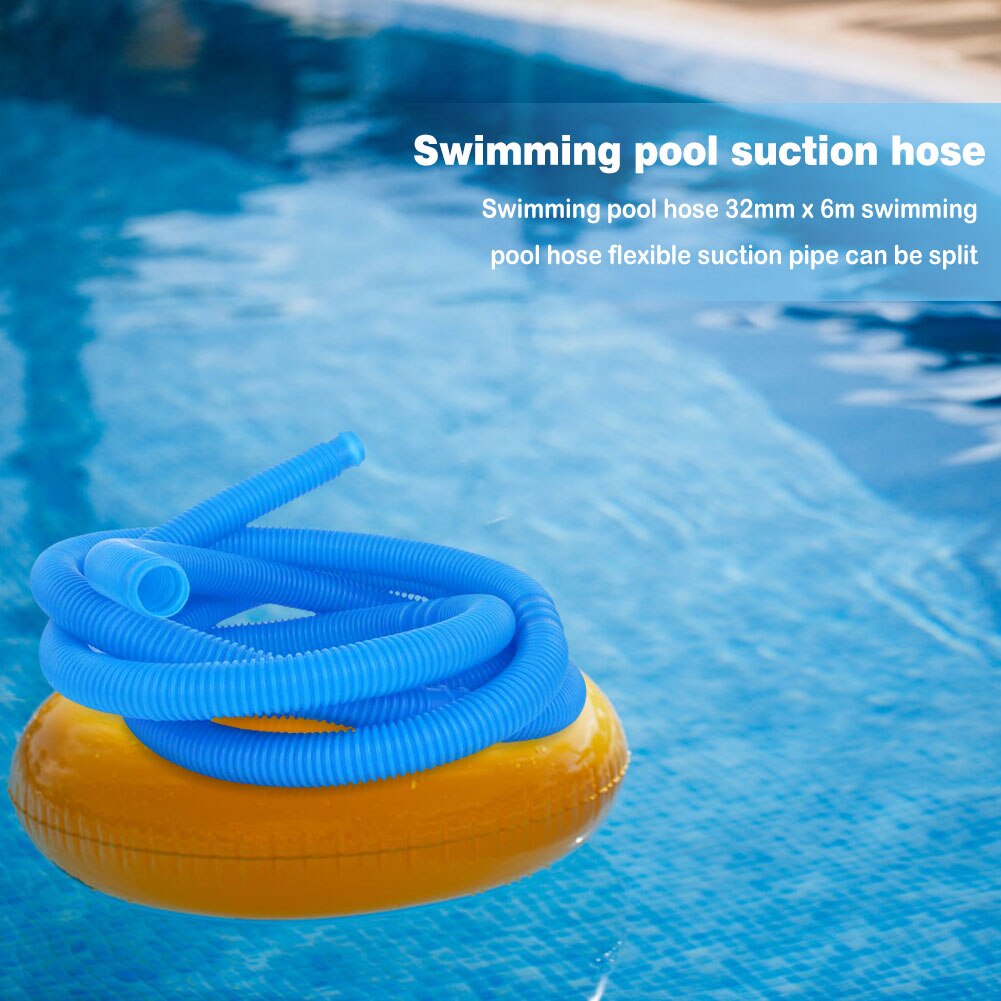 6m Outdoor Swimming Pool Hose 32mm Diameter Wear-resistant Pool Vacuum Water Drain Pipe Soft Water Tube