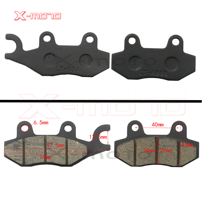 Plaquettes de frein moto 50cc - 250cc ATV Quad Go Kart la plupart des chinoises Dirt Pit Bike scooter plaquettes de frein hydrauliques avant arrière: Argent