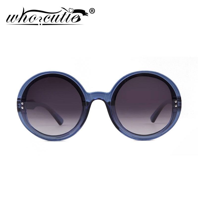 Retro Round Sunglasses Women Men Brand Transparent Blue Frame Circle Lens 90s Sun Glasses Shades Female S137