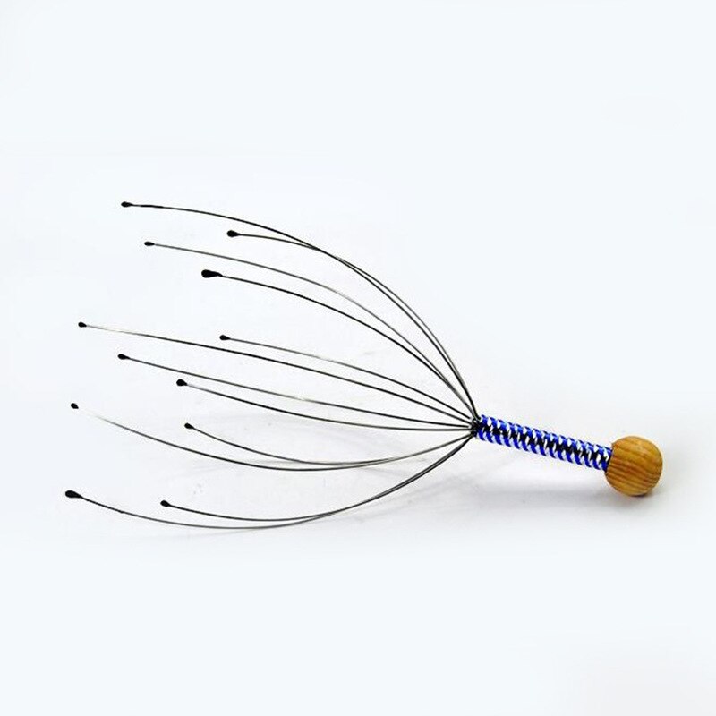 1PC Octopus Head Scalp Relaxation Massage Pain Relief Body Massager Stress Release Relaxing Claw Metal Massager Device Unisex