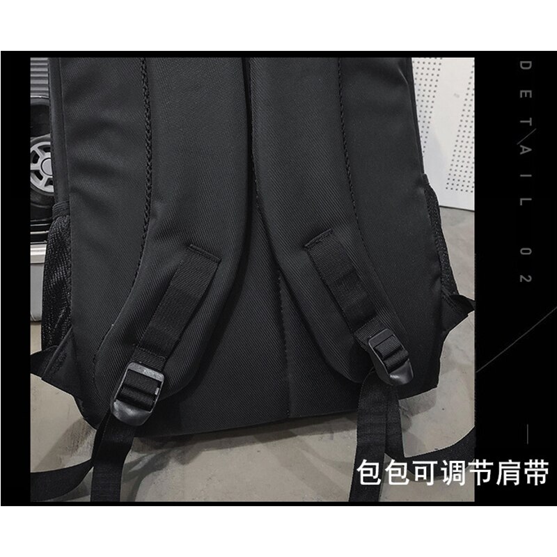 Drenge rygsæk skoletasker til teenagere studerende mænd rygsæk sort nylon stor kapacitet ungdoms afslappet college stil taske stor