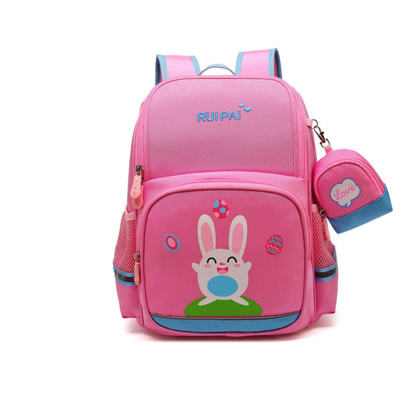 Children Backpacks for Kindergarten Kids Nylon Backpacks cartoon Printing School Bags for Baby Girls Boys mochilas: large pink