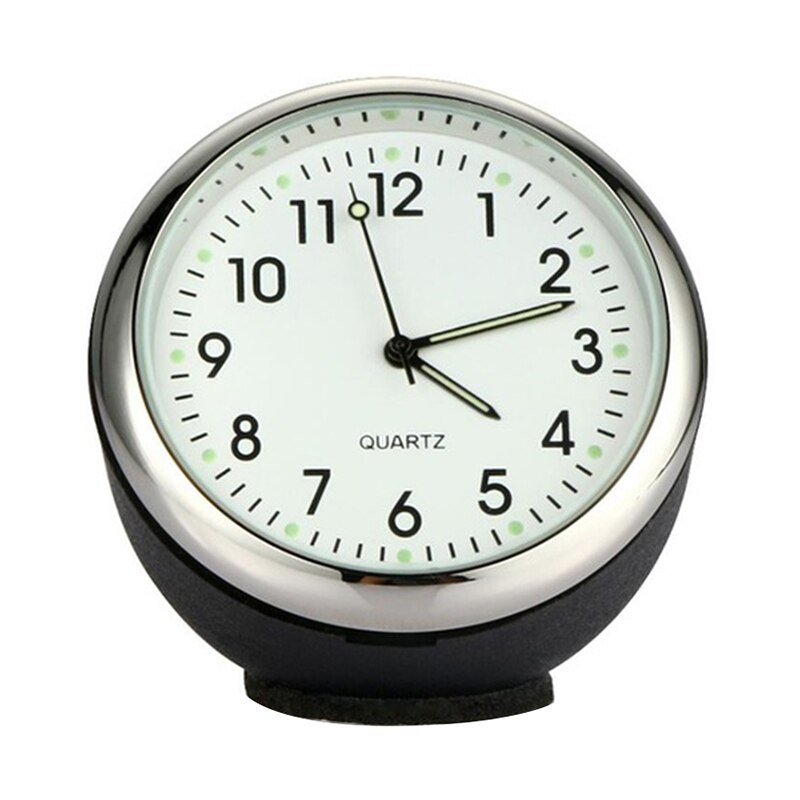 Mini Interior Car Auto Digital Clock Luminous Mechanics Quartz Watch Styling Car clock watch electronic watch time decoration: White