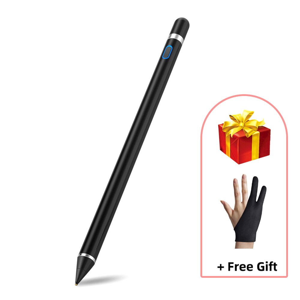 Active Stylus Pen Universal Capacitive Touch Screen Pencil for IOS/Android Tablet Mobile Phones Writing Drawing for iphone x xr: Black pen