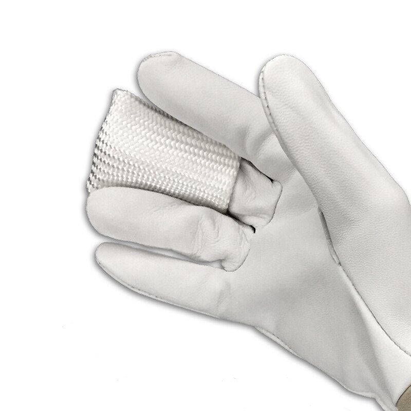 Tig Welding Finger Protector Glass Fiber Welding Glove Heat Shield Handmade High Temperature Resistance for Welding