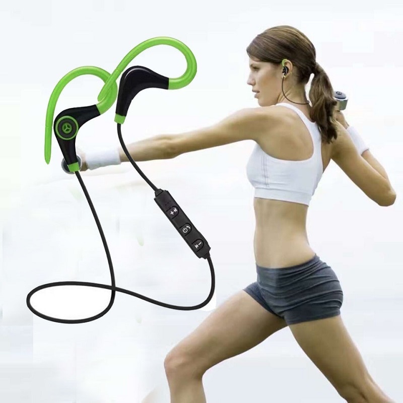 5,0 Mini auricular deportivo inalámbrico Bluetooth llamada con manos libres auriculares estéreo con micrófono auriculares deportivos con gancho para la oreja para IPhone Android