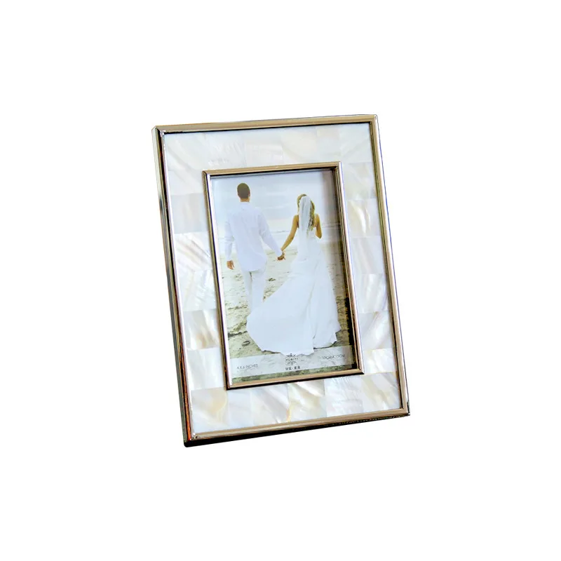 European Shell Decorative Picture Frames Room Aesthetics Bedside Table Family Portrait Photo Frame Alloy Photo Frames Home Decor: green