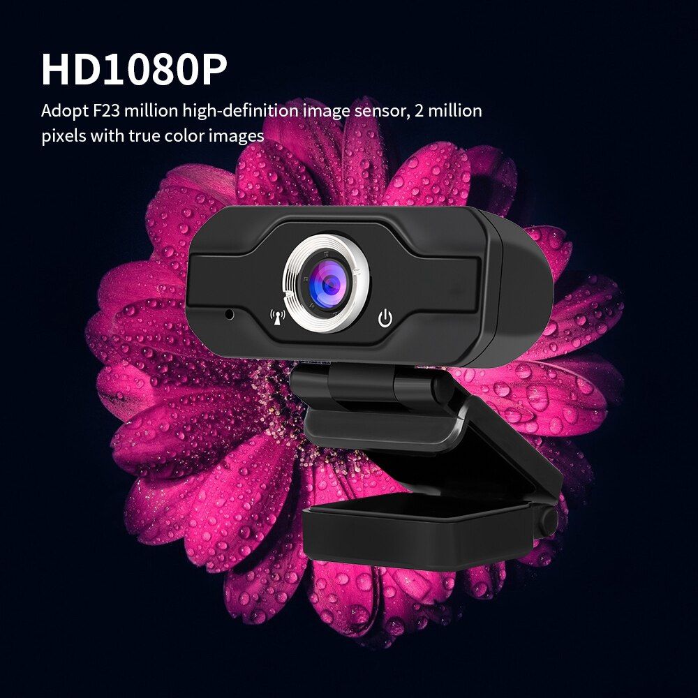 Computer Camera 1080P Usb Webcam Handmatige Focus Ingebouwde Geluid Absorberende Microfoon Drive-Gratis Web Camera voor Pc Laptop