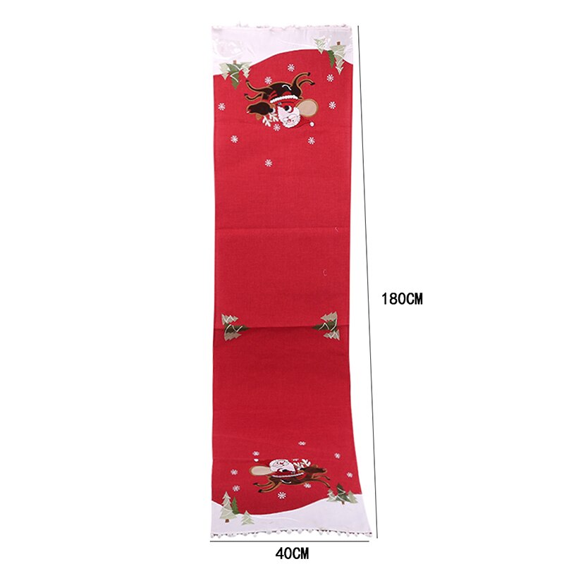 Polyester print bord flagga jul bord löpare bord skrivbord bordsdukar hotell hem festival dekoration: Stil 2