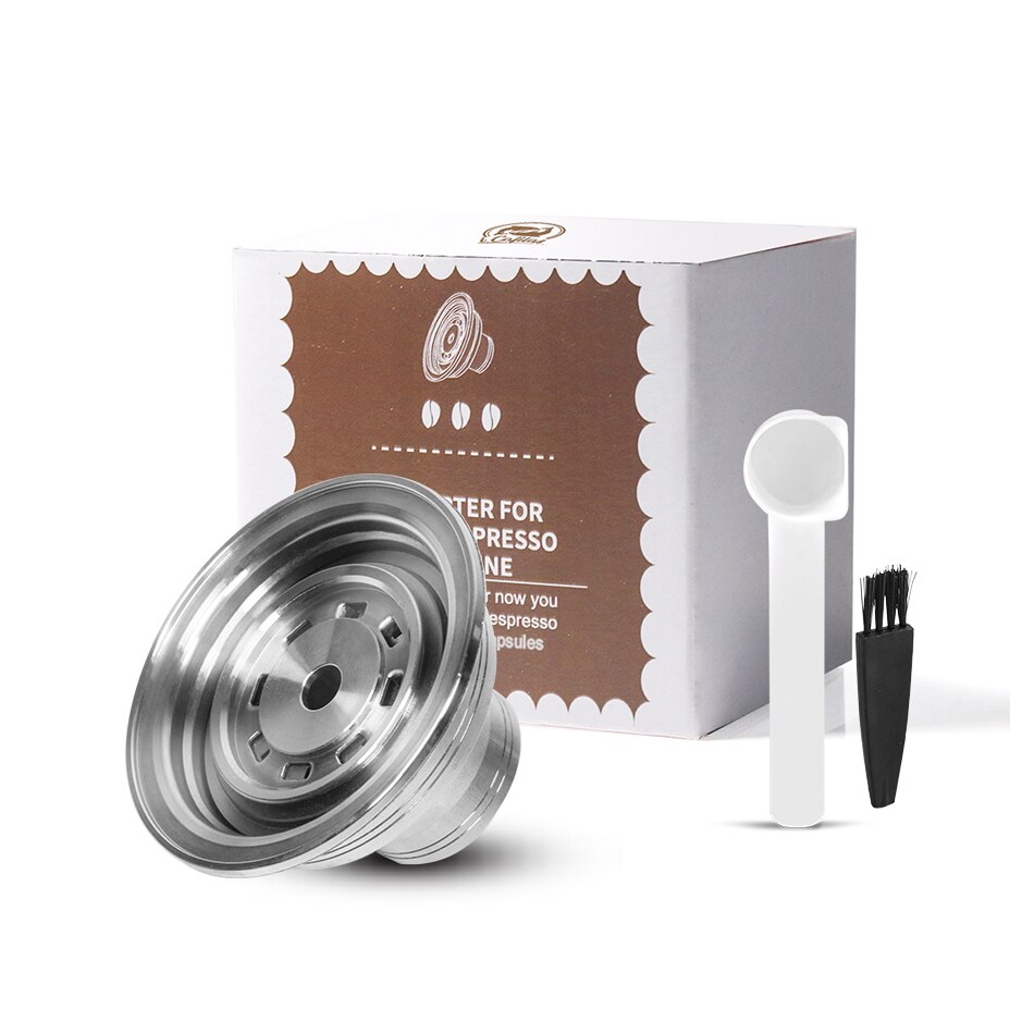 Stainless Steel Converter Adapter For Nespresso Vertuoline Beville/Plus Machine Reusalbe Capsule Coffee Transfer Original Nespre: Light Grey