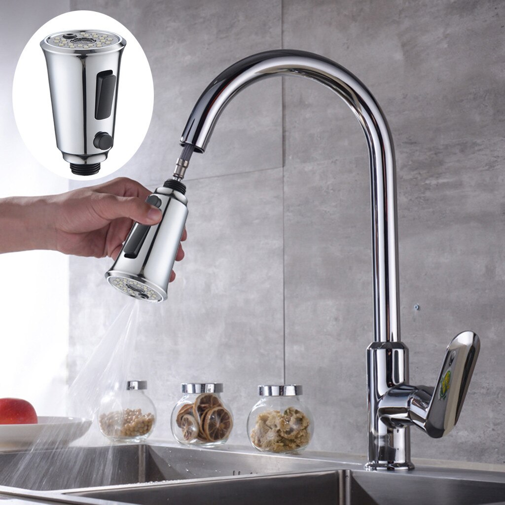 Shower Head Faucet Pull Head Accessories Button Switch 3 Function Bathroom May06