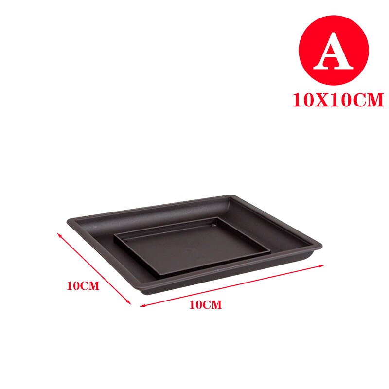 1Pc Imitatie Paars Zand Plant Tray Voor Plastic Bloempot Balkon Vierkante/Rechthoekige Potten Bonsai Kom Tuin Decoratie: A