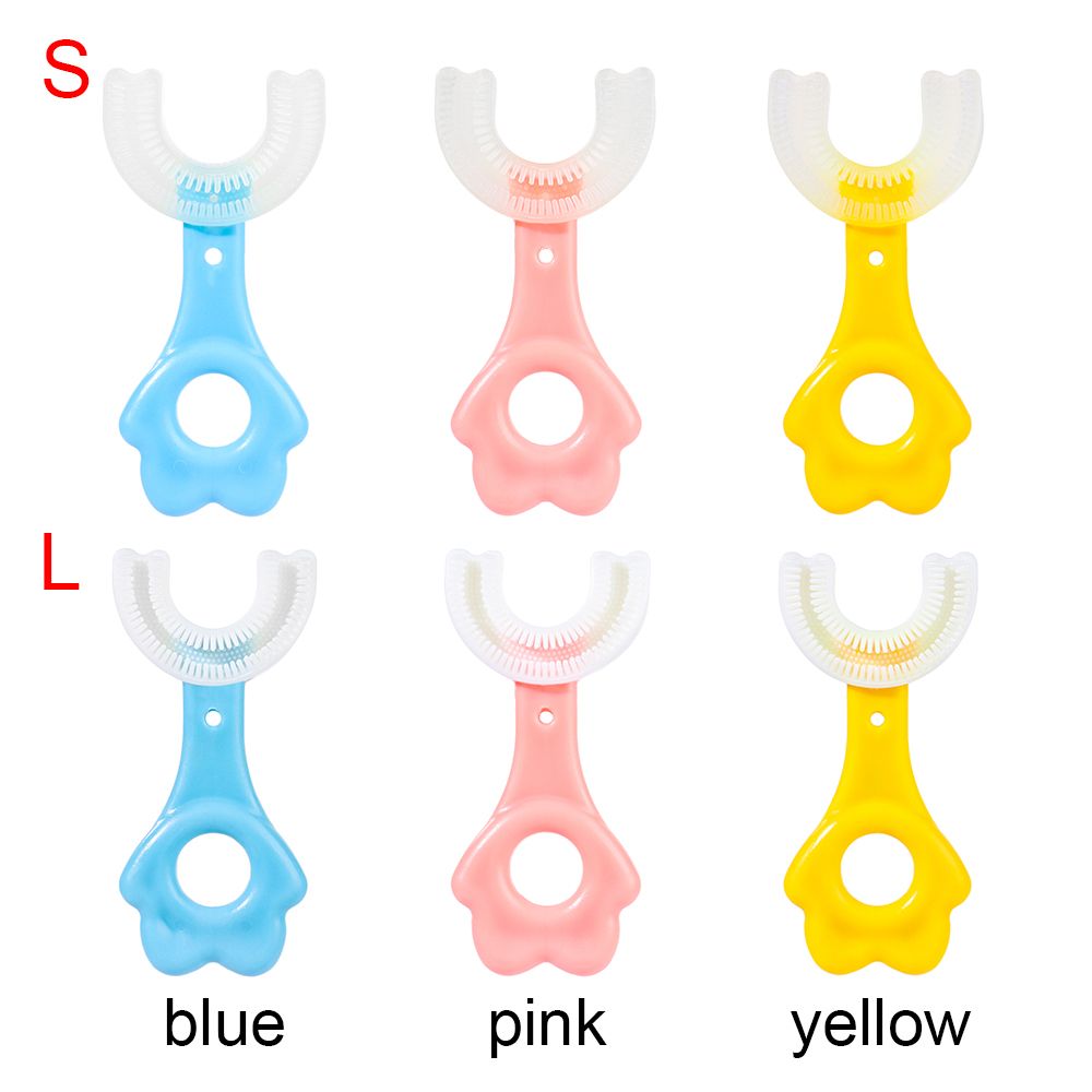 Silicone U-Shape Toothbrushes Kids Manual Toothbrushes Toddler Teeth Cleaning Brushes Oral Care