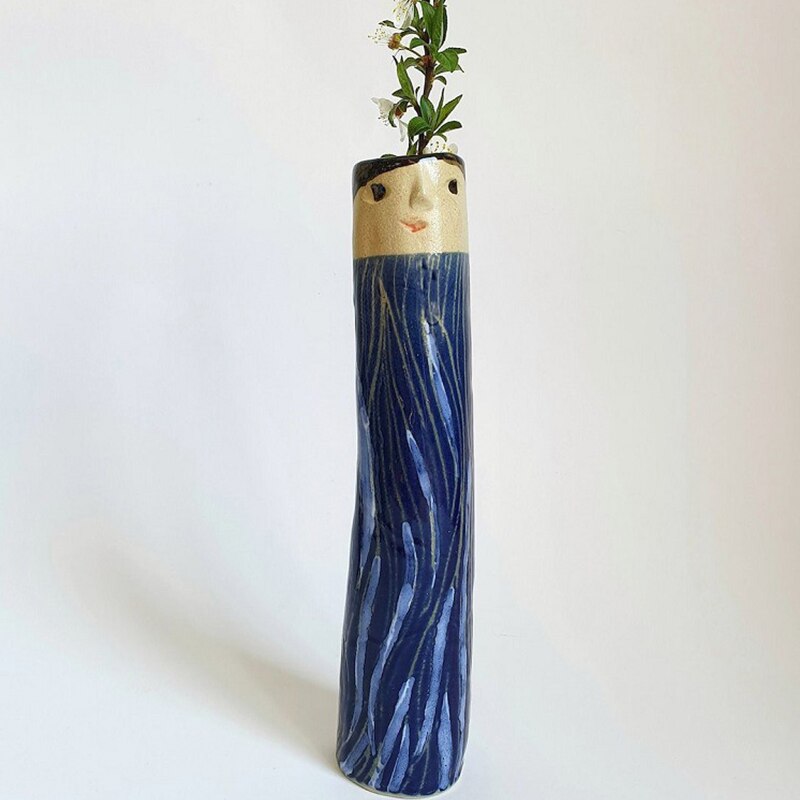 Bohemian Family Face Planter Resin Pots for Plants and Flowers Handmade Dried Flower Vase Home Decoration Resin Crafts