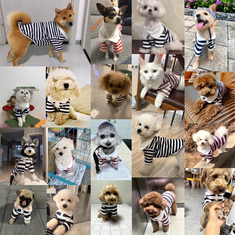 Polo de verano para perros, ropa bonita para cachorros, camisa Simple a rayas para gatos, chaleco de para mascotas y gatitos, ropa suave para perros, ropa para perros Chihuahua