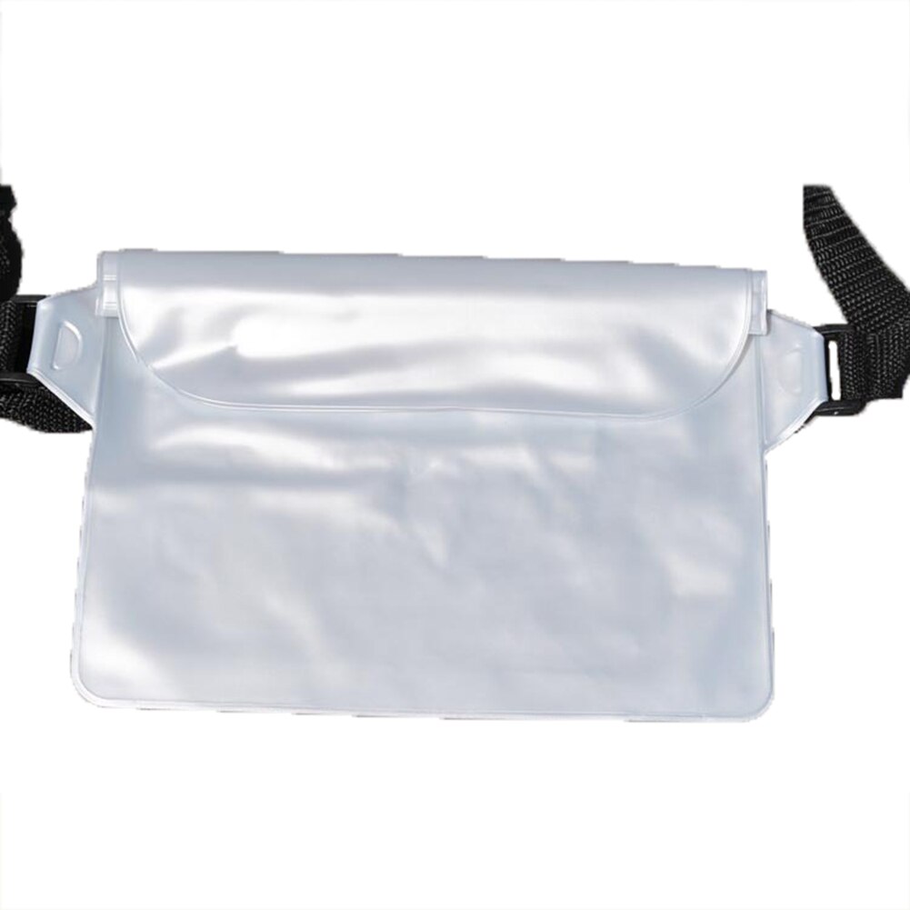 Waterproof Dry Pack Outdoor Swimming Drifting Waterproof Pouch Dry Bag Unisex PVC Waist Phone Cover Storage Protective Bag: White