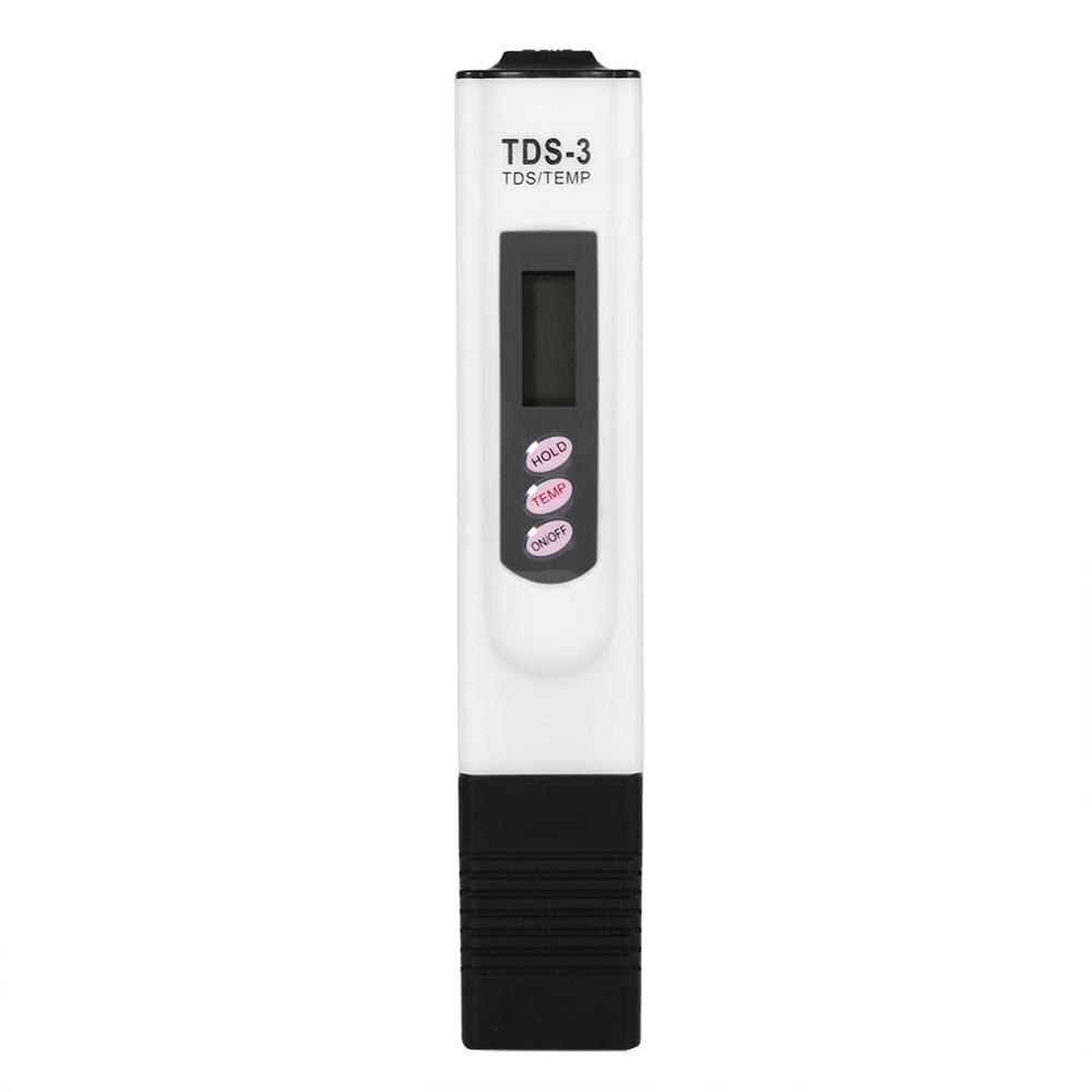 1 stk digital lcd Total oppløst tørremåler akvarium bassengvann testing pennetester måler automatisk kalibrering: Hvit