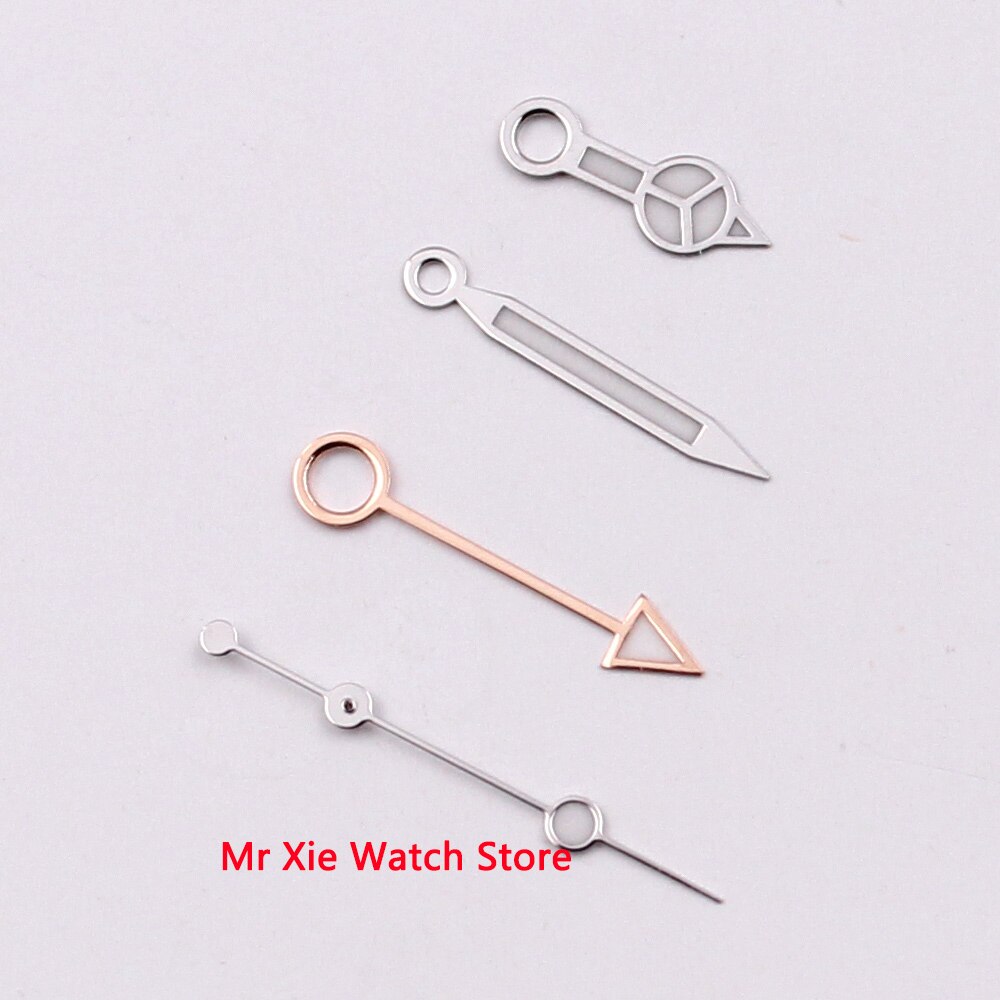 A set stainless steel edge luminous watch hands with GMT Pointer Fit For Mingzhu Automatic Movement Men's Watch: NO1