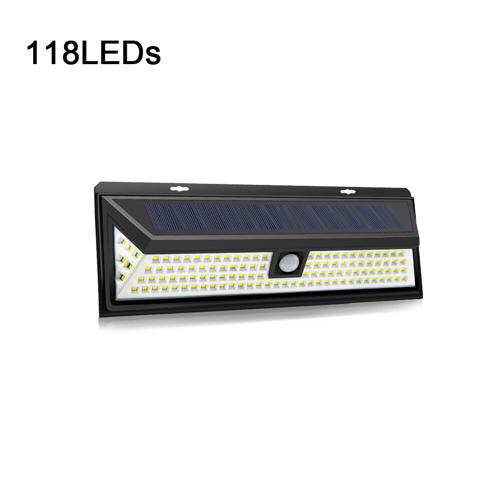 Solar powered LED Garden light Outdoor Waterproof Motion sensor LED Lawn Lamps outdoor fence garden pathway Wall Yard Lighting: 118leds