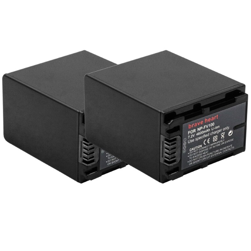 Np fv100 np-fv100 fv100 battery for sony  sx83e sx63e fdr-ax100e ax100e hdr camera: 2 batteries