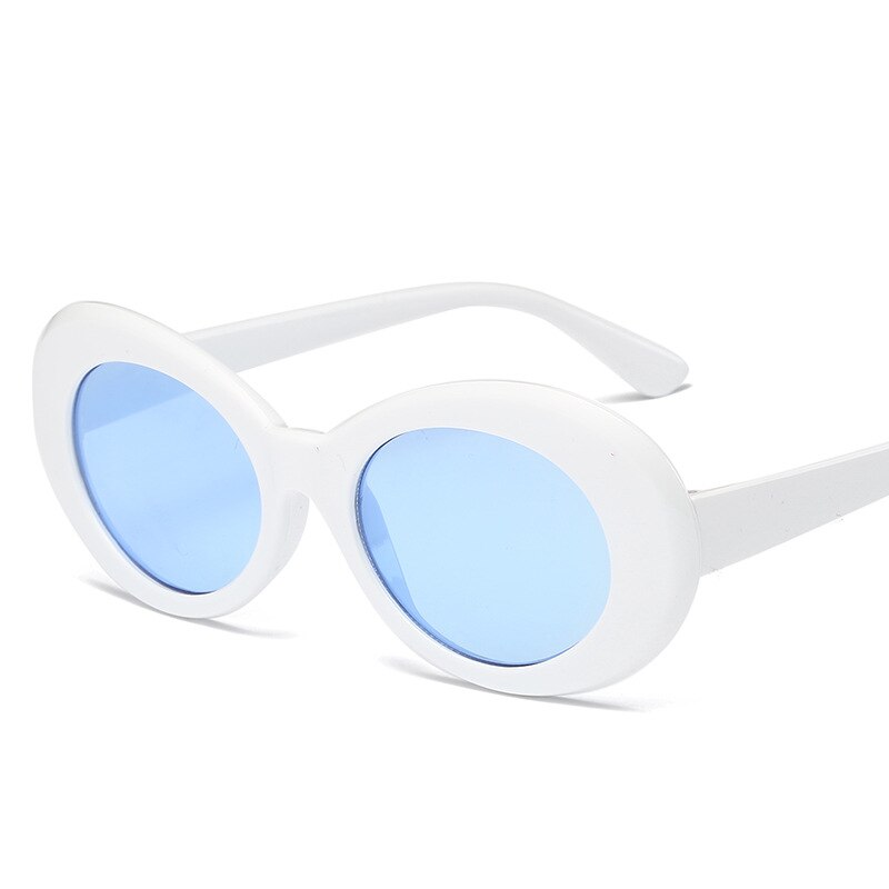 Kvinder ovale solbriller vintage solbriller damer beskyttelsesbriller hvide sorte briller  uv400: 05