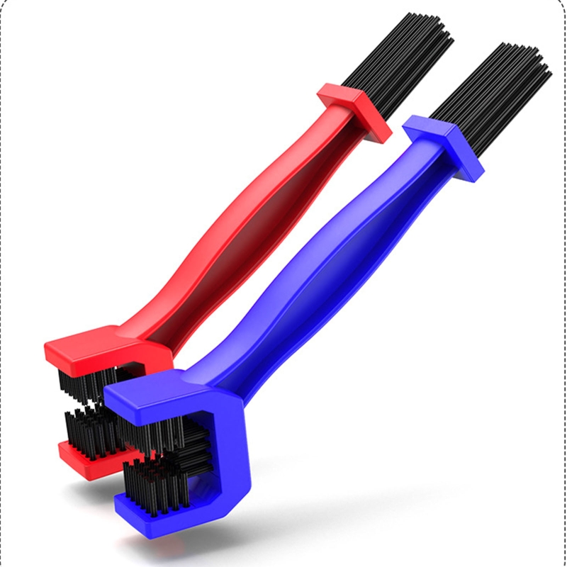 Kit de cepillo de limpieza para cadena de motocicleta, herramientas de limpieza para mantenimiento de engranajes, juego de depurador, cuidado de bicicleta, estable, duradero, doble extremo