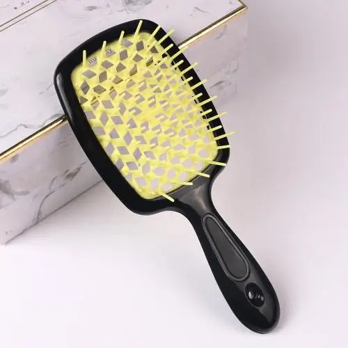 Detangling Brush Massage Combs Hollow Out Wet Curly Hair Brushes Tail Comb Set Edge Hair Brush Curly Hair Brush для волосся: Orange