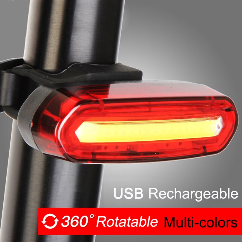 Fiets Lamp Oplaadbare LED USB COB Mountainbike Achterlicht Achterlicht MTB Veiligheid Waarschuwing Fiets Achterlicht