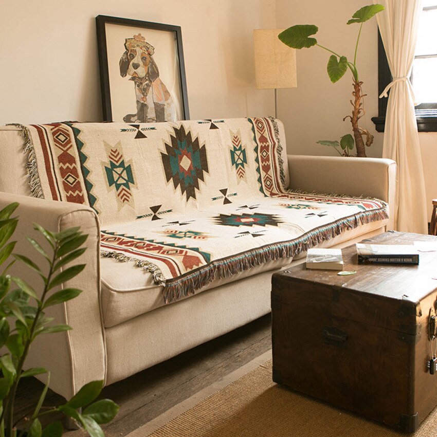 LISM nouvelle bohème coton lin couverture Mandala géométrie canapé couverture lit décoration de la maison Plaid couverture suspendue
