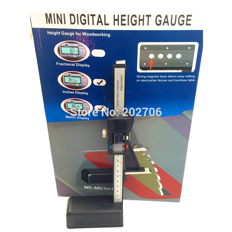 Stainless steel Digital Height Gauge 0-150mm/6" plastic Caliper Electronic Woodworking Measurement Tool with magnetic base