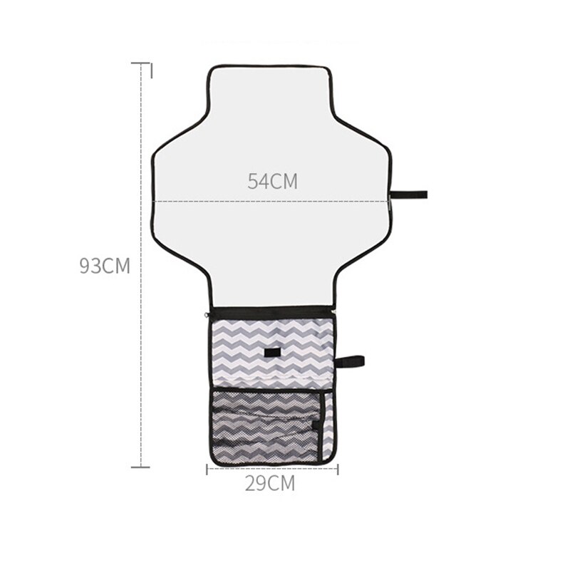 Baby bärbar hopfällbar blöjbyte vattentät matta snygg väska reseförvaring skötbord clutch baby care pro