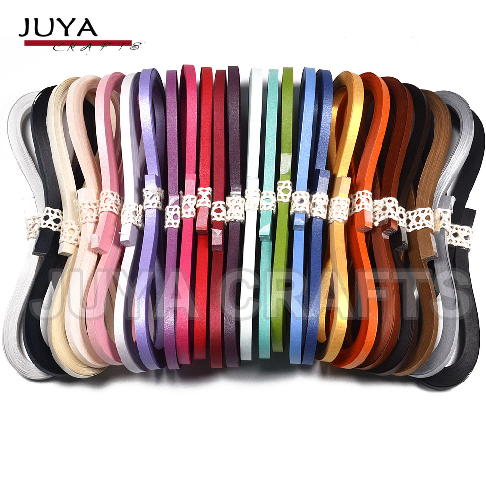Juya metallisch Papier Quilling einstellen 2/3/5/7/10mm Breite Verfügbar, 355mm/streifen, 40 streifen/farbe