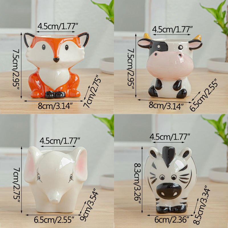 Home Decor Cartoon Flower Pot Simplicity Cute Cartoon Succulent Flower Pot Home Gardening Succulent Potted Plants Pots