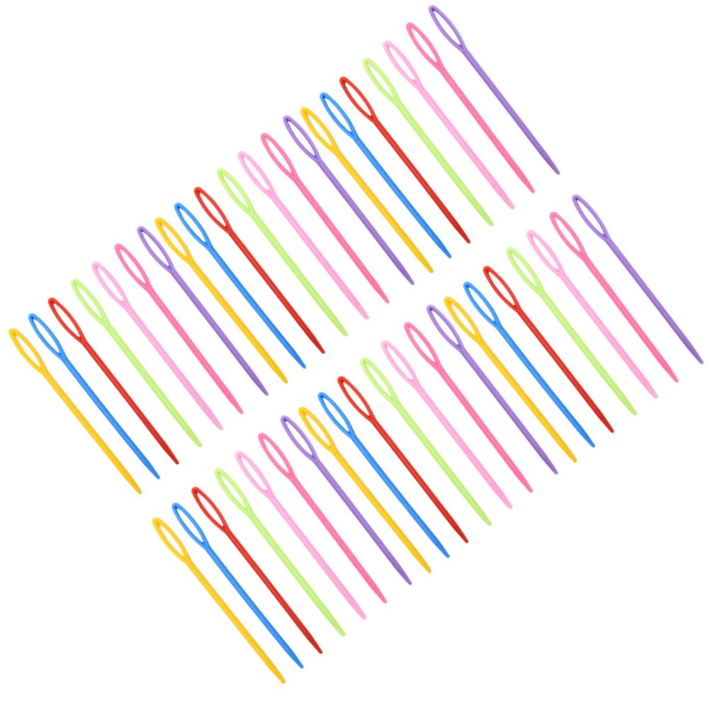1000Pcs Hand Sewing Needles Plastic Sweater Needles Knitting Supplies (Random Color)