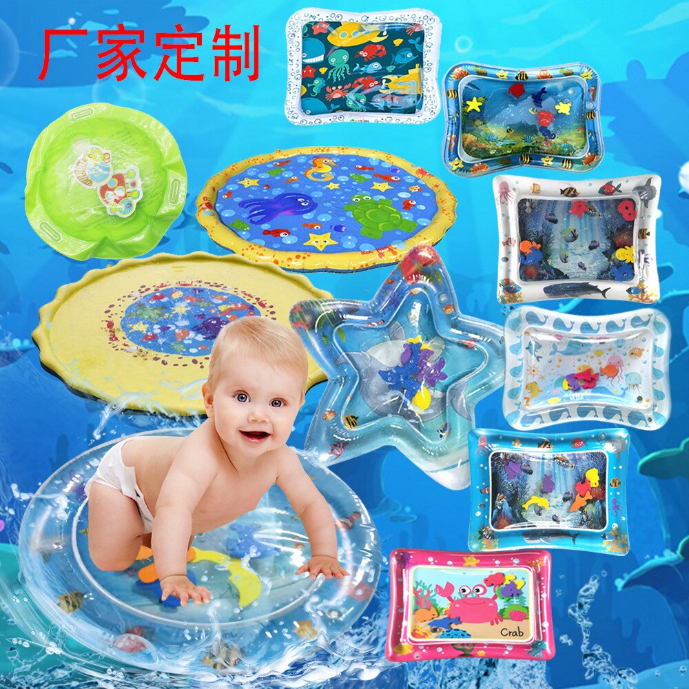 Speelgoed voor dubbel gebruik, opblaasbaar baby-speelmat, opblaasbaar waterkussen voor baby's, speelmat voor peuters, grappig speelgoed voor op de speelmat