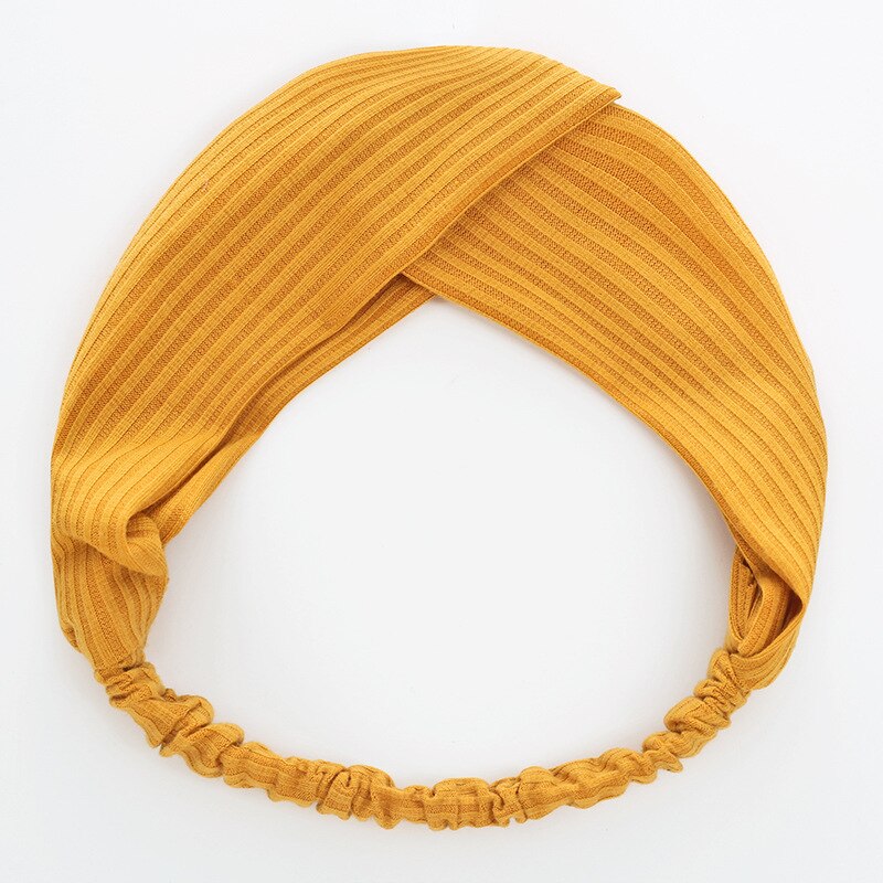 Bohemian Meisjes Haarband Haaraccessoires Cross Top Knoop Elastische Hoofdbanden Voor Vrouw Zachte Effen Kleur Twisted Geknoopt Hoofdband: PZ9