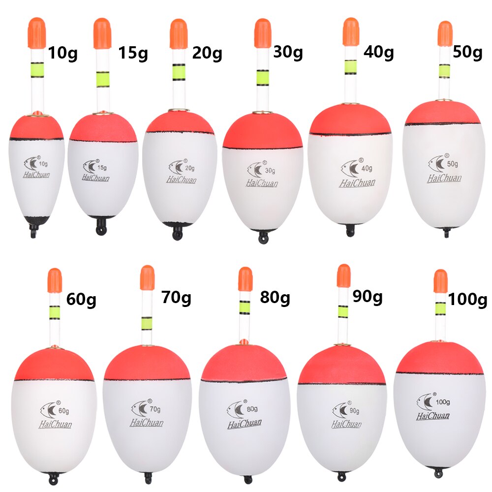 10-100g fiskeri nat float eva lysende float fisk agn til havfiskeri karpe fiskegrej tilbehør plast bobber