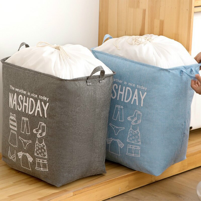 Folding Laundry Basket Round Storage Home Bin Bag Large Hamper Collapsible Clothes Toy Basket Bucket Organizer Large Capacity