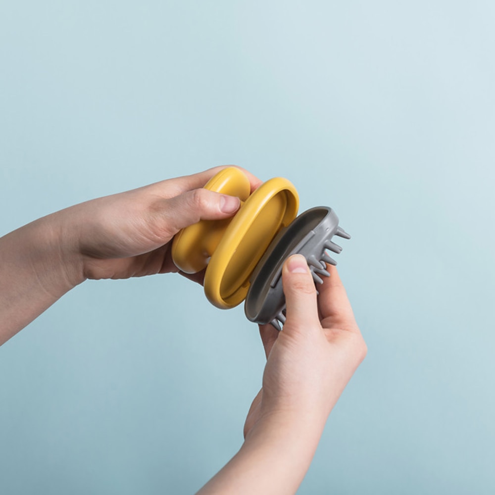 Handheld Abs Scalp Shampoo Massage Brush Washing Shower Hair Comb Mini Head Meridian Massage Comb