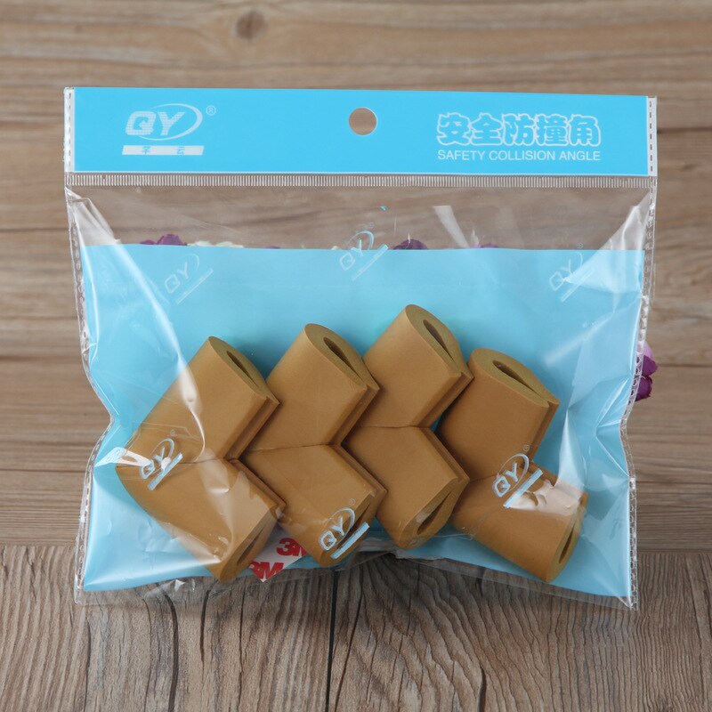 12 Pcs U Vorm Foam Baby Veiligheid Hoek Tafel Protector Edge Corner Guards Kinderen Veiligheid Producten Proof Kussen Guard Protector: Wood Color