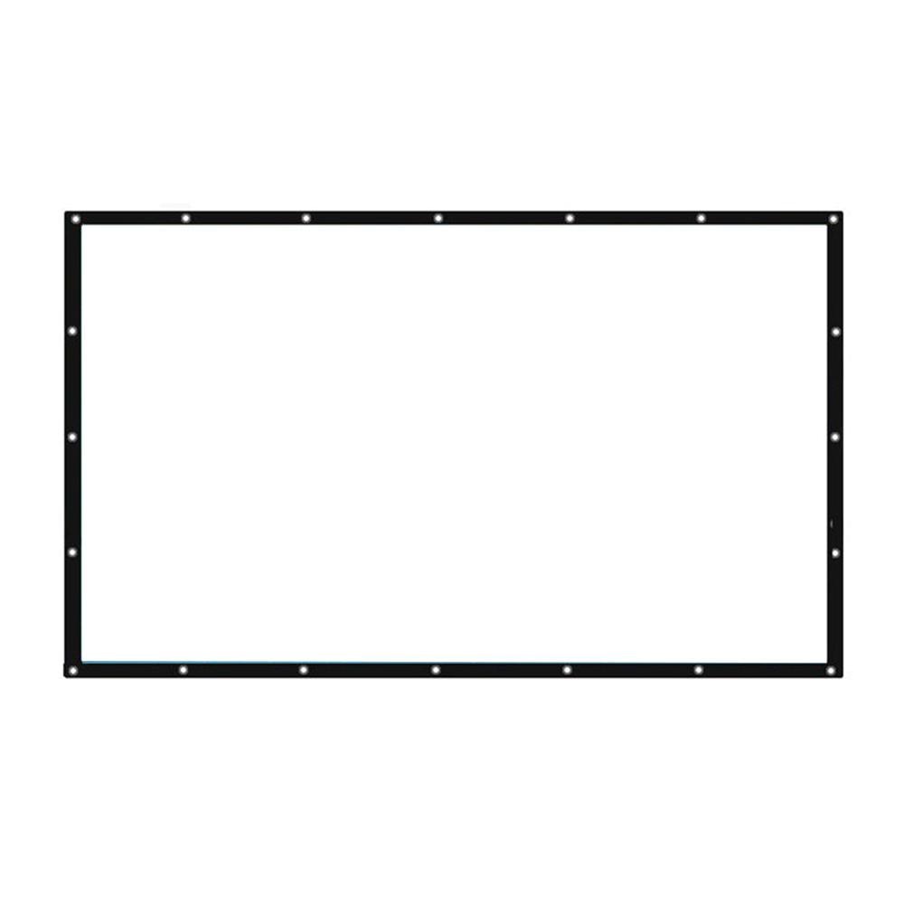 Foldable 16:9 Projector 60 72 84 100 120 150 inch White Projection Screen edging projector screen TV home audio-visual screen