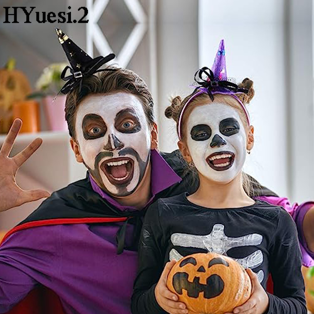 Mini sombrero de bruja puntiagudo, diademas con forma de Calavera, telaraña, calabaza, aros para el cabello para niños y niñas, diademas de Halloween, decoración de Cosplay