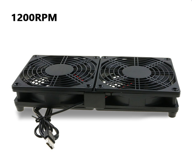 Router Koelventilator Diy Pc Cooler Tv Box Draadloze Stille Stille Dc 5V Usb Power 120 Mm 240 Mm fan 12 Cm W/Schroeven Beschermende Netto: Blue