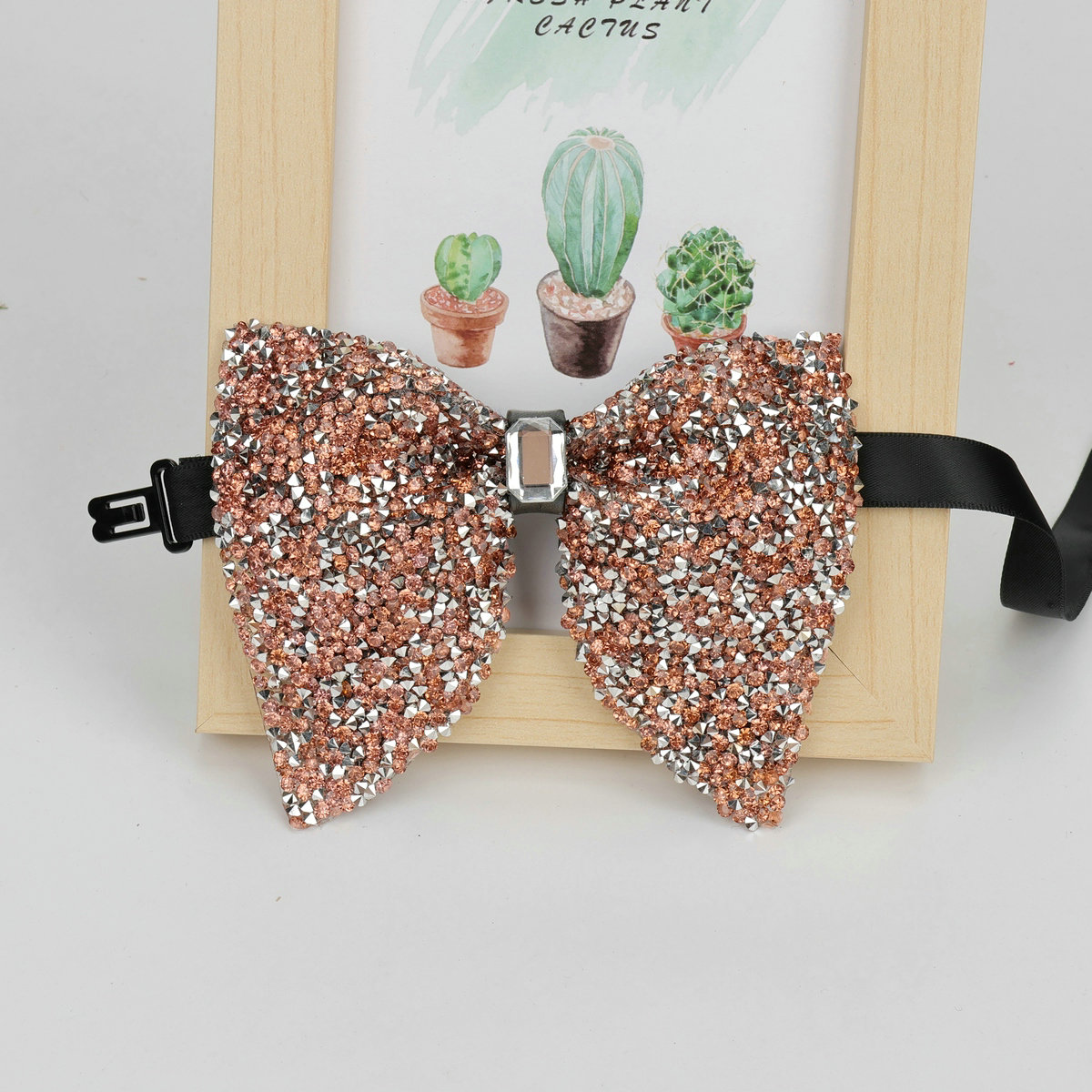 Nueva de lujo, pajarita grande con diamantes de imitación, pajarita grande negra dorada brillante para hombres, corbatas para de boda y negocios, accesorios de: Azul