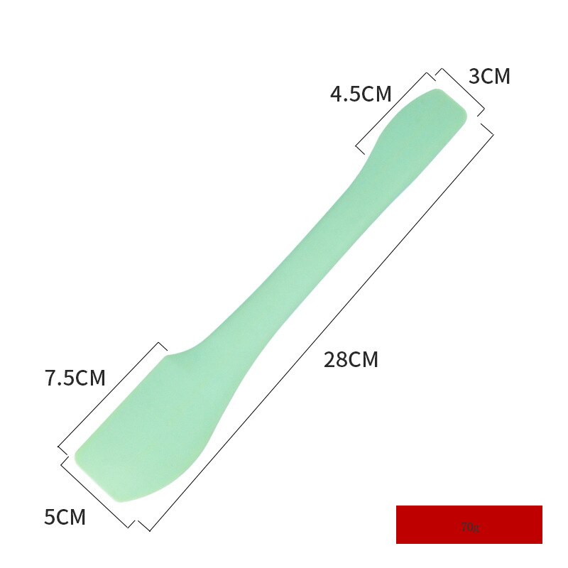 Siliconen Een Stuk Spatel Bakken Dubbele Kop Dual-Purpose Siliconen Spatel Mes Schop Keuken Slagroom tool: 3