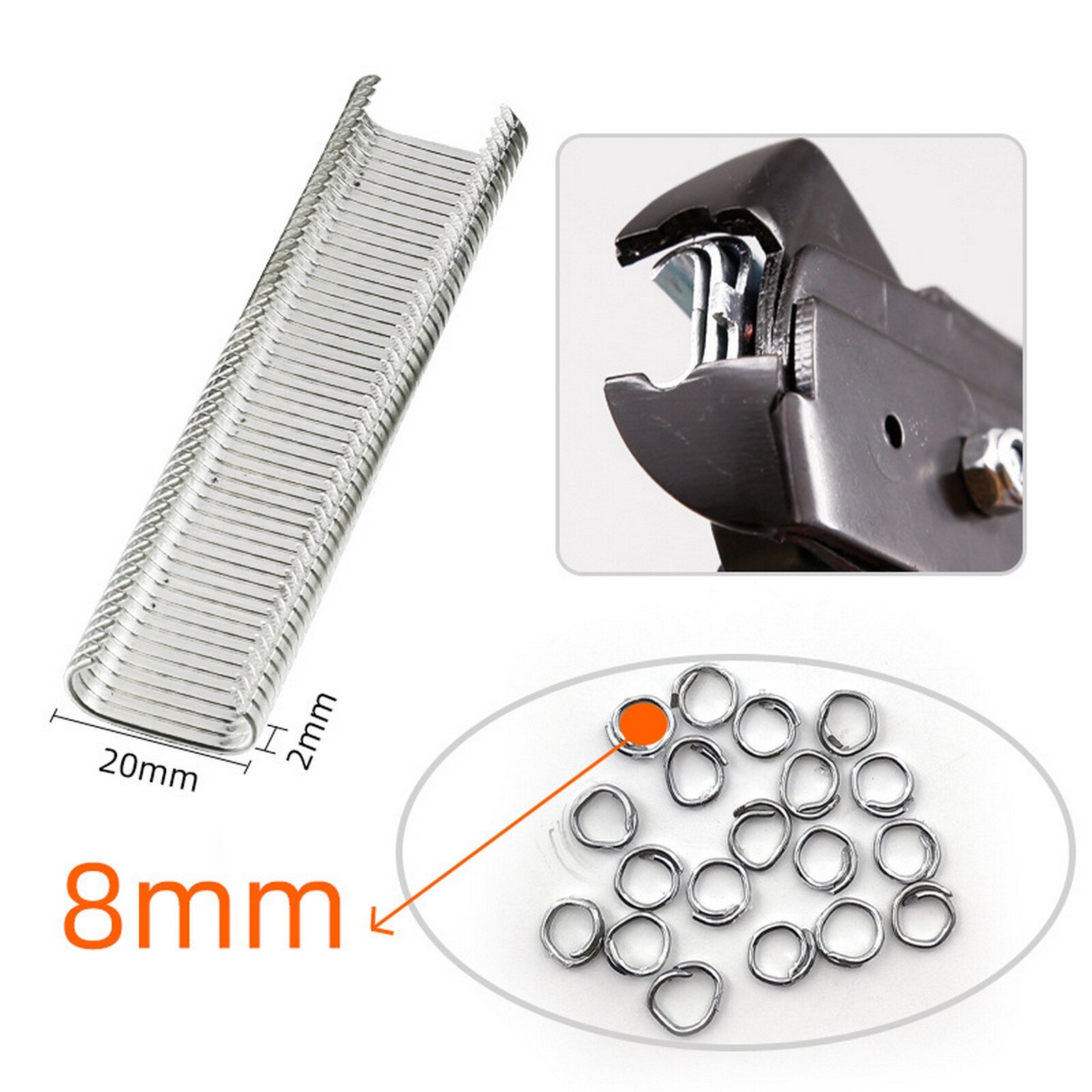 Hog Ring Plier Tool Fastening Clamp Installation Poultry Cage Plier 600/2500 Pcs Nail Chicken Mesh Cage Wire Fencing Caged clamp