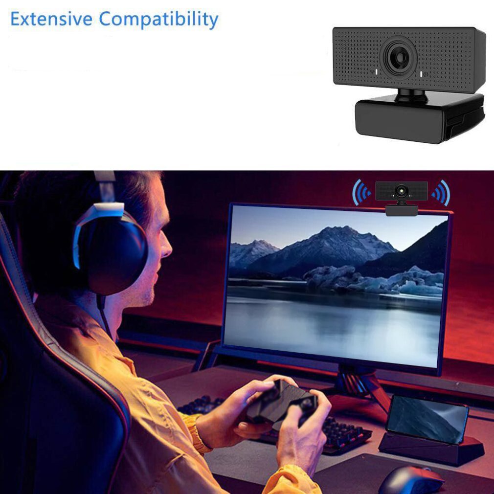 C90 HD 1080P Webcam Microphone grand écran USB ordinateur caméra résolution dynamique pour ordinateur portable de bureau appel vidéo